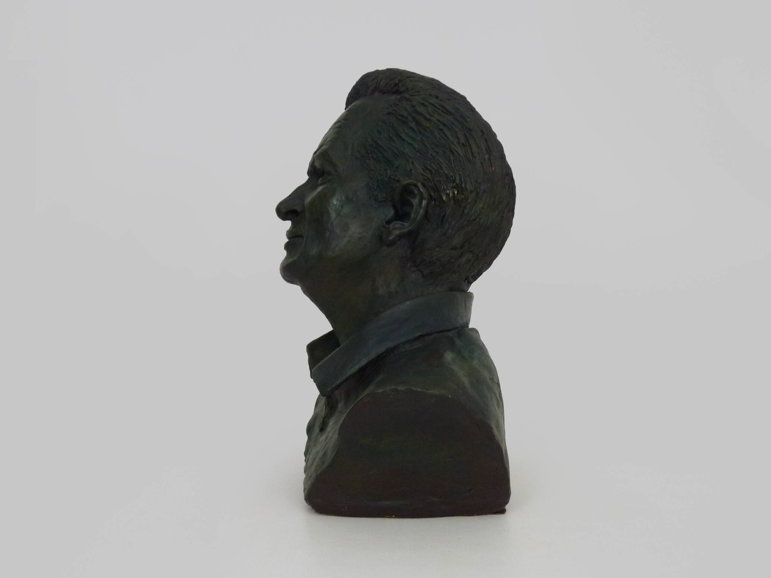 Bust of Marcel Pagnol in patinated terracotta by J.Pignol