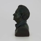 Bust of Marcel Pagnol in patinated terracotta by J.Pignol