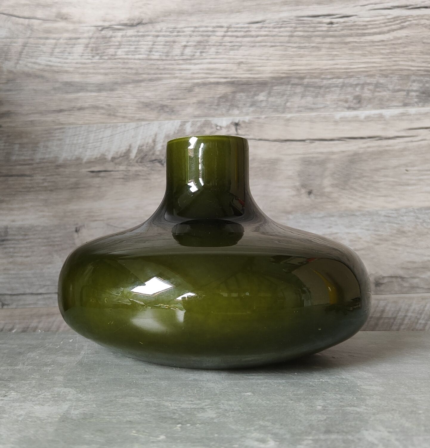 Green vintage vase