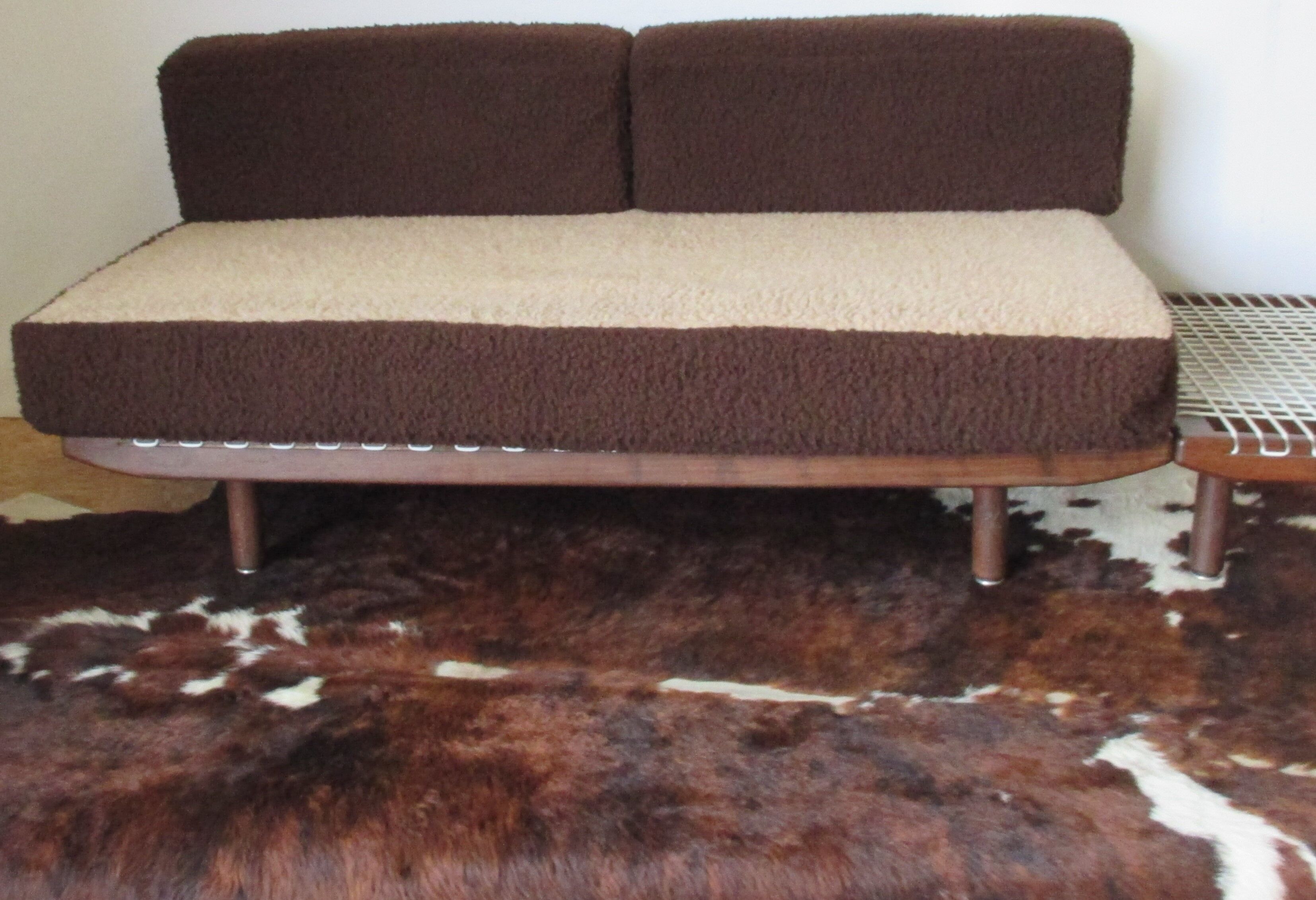 Sofa modular 70's table low seat/bed