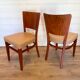 Set of 6 authentic Stella bistro chairs - Beech & Skai model