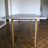 Hay two-tone dining table l160 ochre/light grey