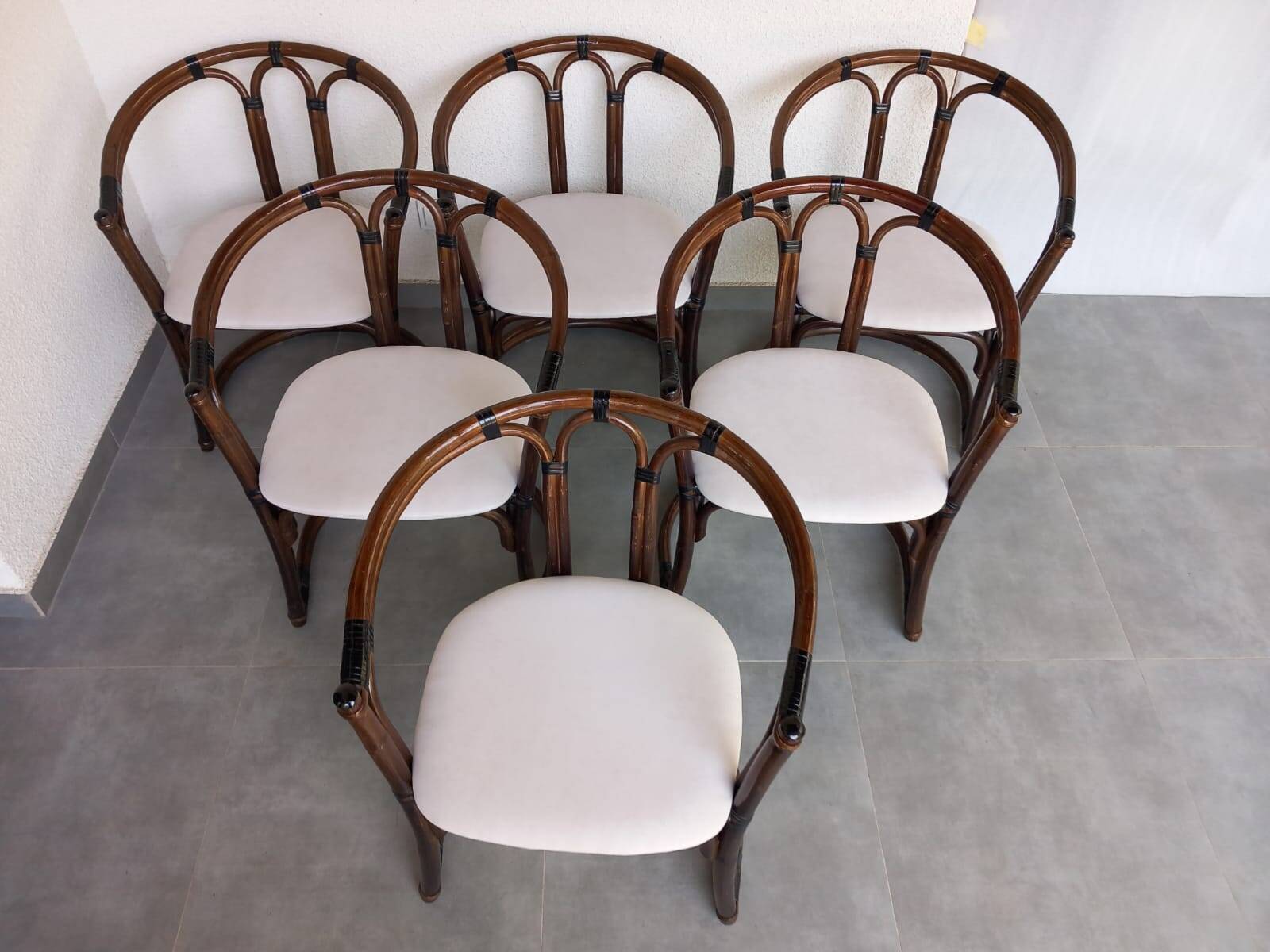 Set of six chairs Italy 1970s