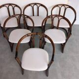 Set of six chairs Italy 1970s