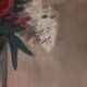 HST painting bouquet of peony flowers signed Henri Marcel-Martin vintage 1950