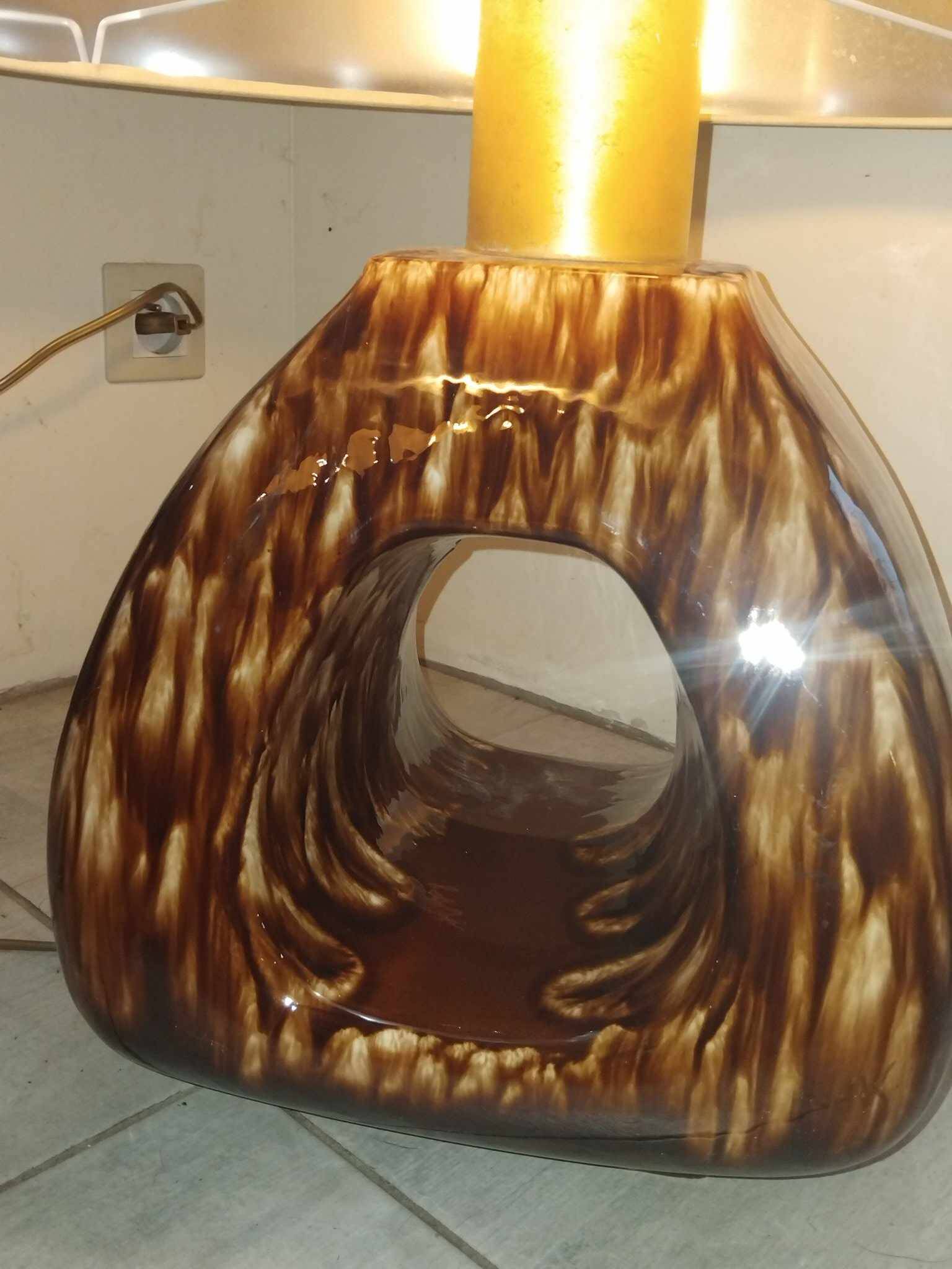 Large earthenware lamp from the 70s