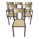 Lot de 6 chaises industrielles 1980