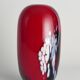Vase en verre artistique rouge cerise unique par Mikael Axenbrant, Suède 1990