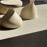 Pawn Bleach - Stool, side table, end table in solid mango wood