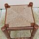 Large vintage straw stool