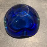 Blue Murano ashtray green Italy year 1970