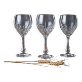 3 crystal stem glasses | Lorraine craftsmanship