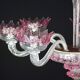 Wonderful Vintage Pink Venetian Chandelier Murano Glass 7 arms