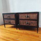 Pair of ethnic bedside tables, sofa ends