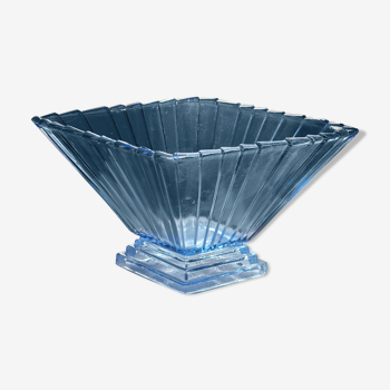 Diamond-shaped blue vase