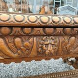 Oak desk table renaissance style
