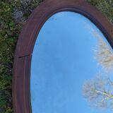 Beveled oval mirror 83x52cm