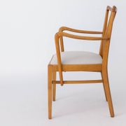 Vintage 1950s German Armchair | Solid Beech Wood | Newly Upholstered Chair