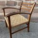 Fauteuil vintage en bois et corde, 1960