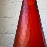 Art Deco style red glass vase