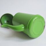 Small vintage green coffee maker in enameled sheet metal