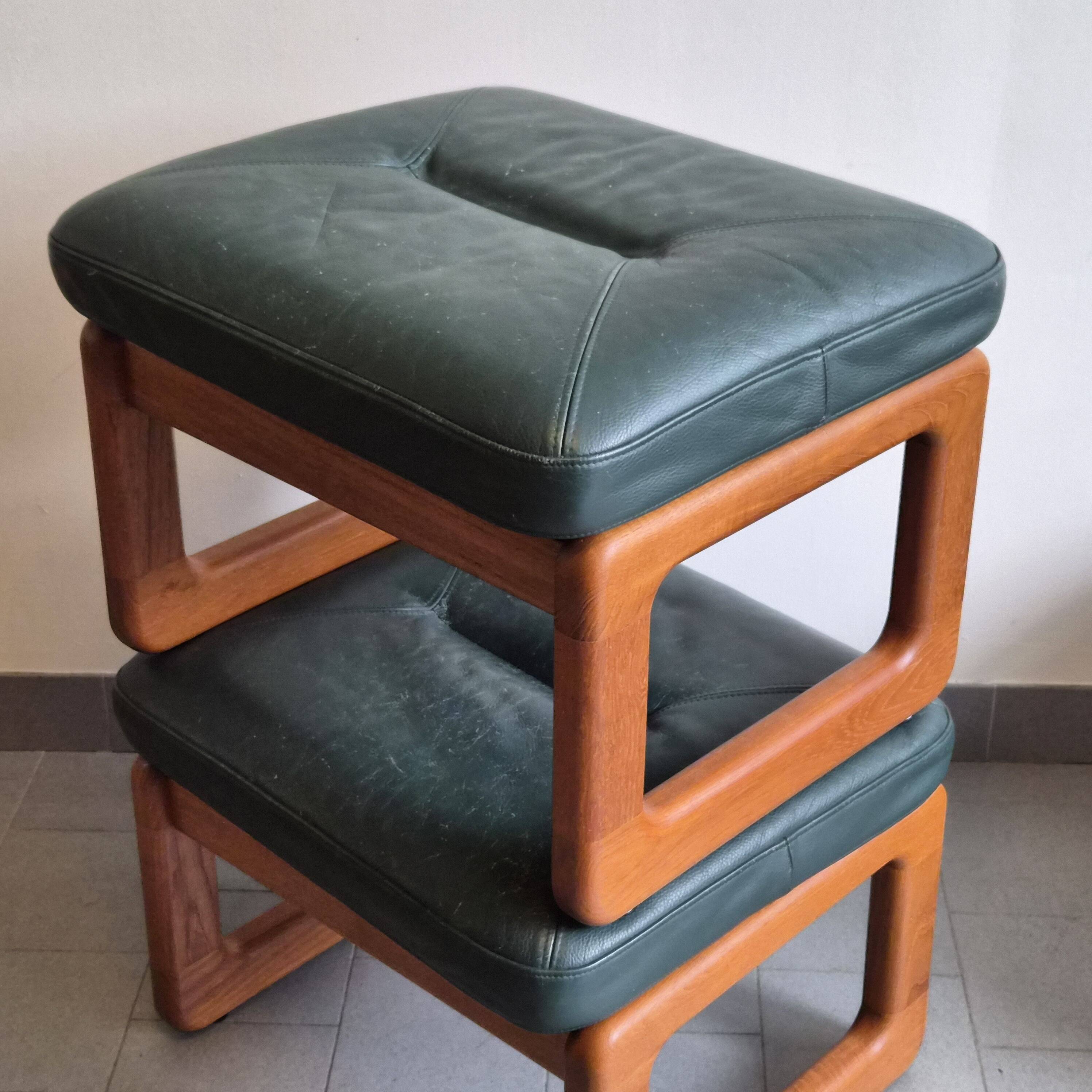 Pair of footstools by Poul Jeppesen for Holstebro Mobelfabrik 1970