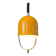 Vintage yellow Space Age pendant lamp, mid-century modern hanging light