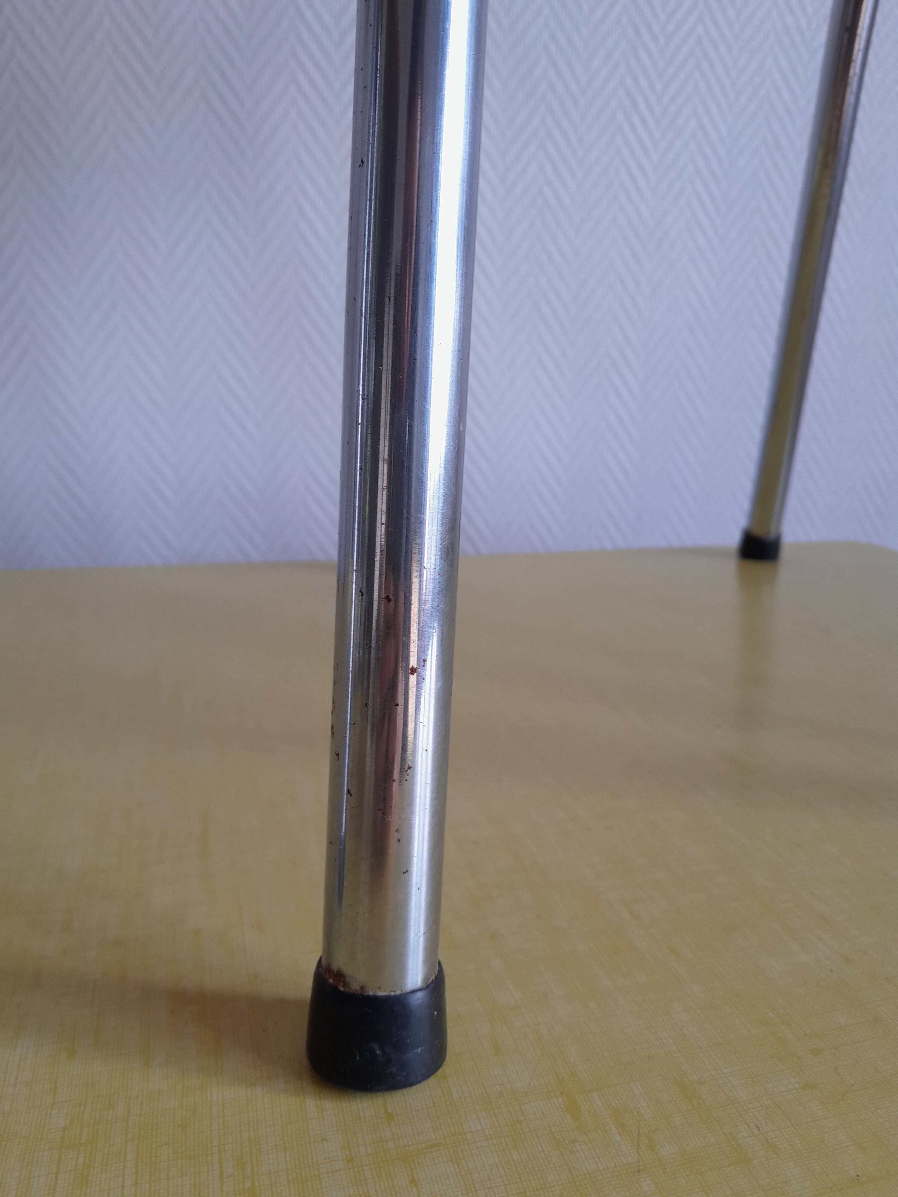 Yellow Formica table and chairs 1970