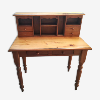 Bureau secrétaire en pin