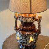 Lamp ceramic fat lava double lighting 70s