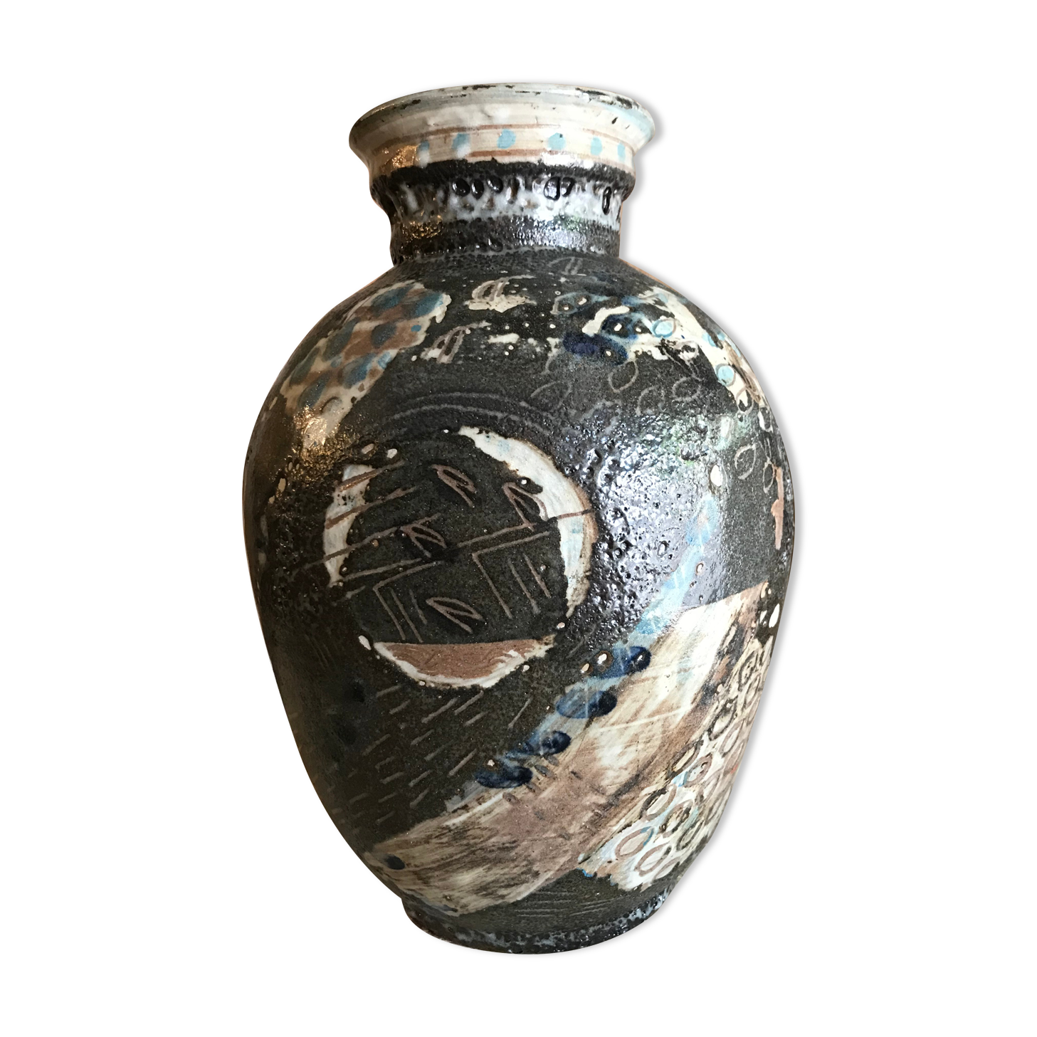 Vase céramique signé