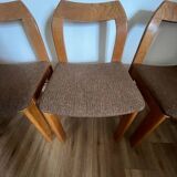 4 brown chairs