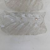Lot de 3 Appliques en verre de Murano " Tuiles "