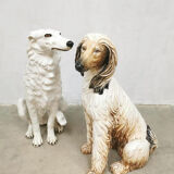Vintage Italian ceramic dog statue sculpture XL