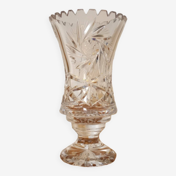 Cut crystal vase