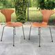 Set of 2 chairs 3105 Mosquito by Arne Jacobsen for Fritz Hansen 50s