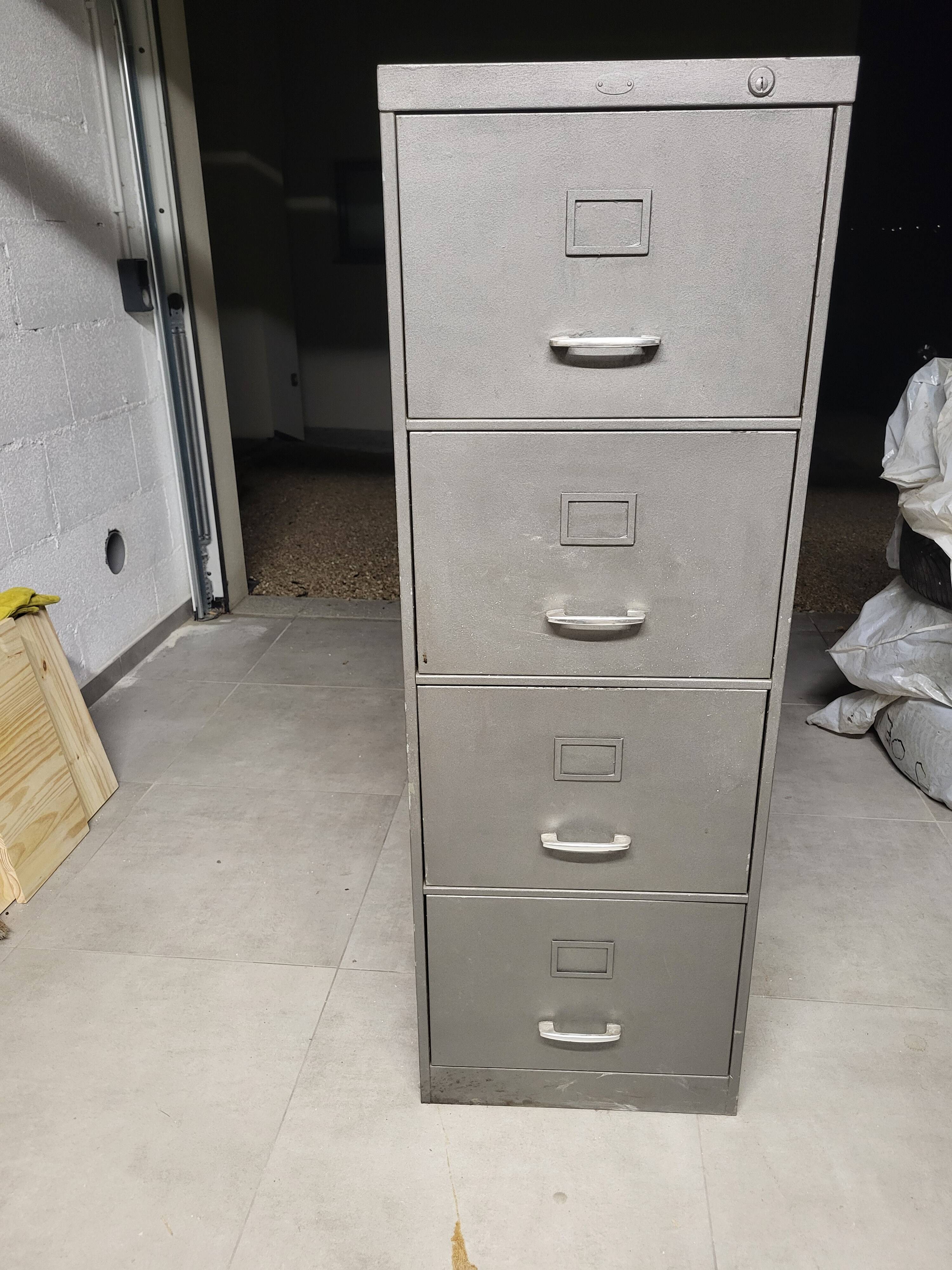 Industrial metal filing cabinet