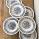 Hollow plates blue flowers
