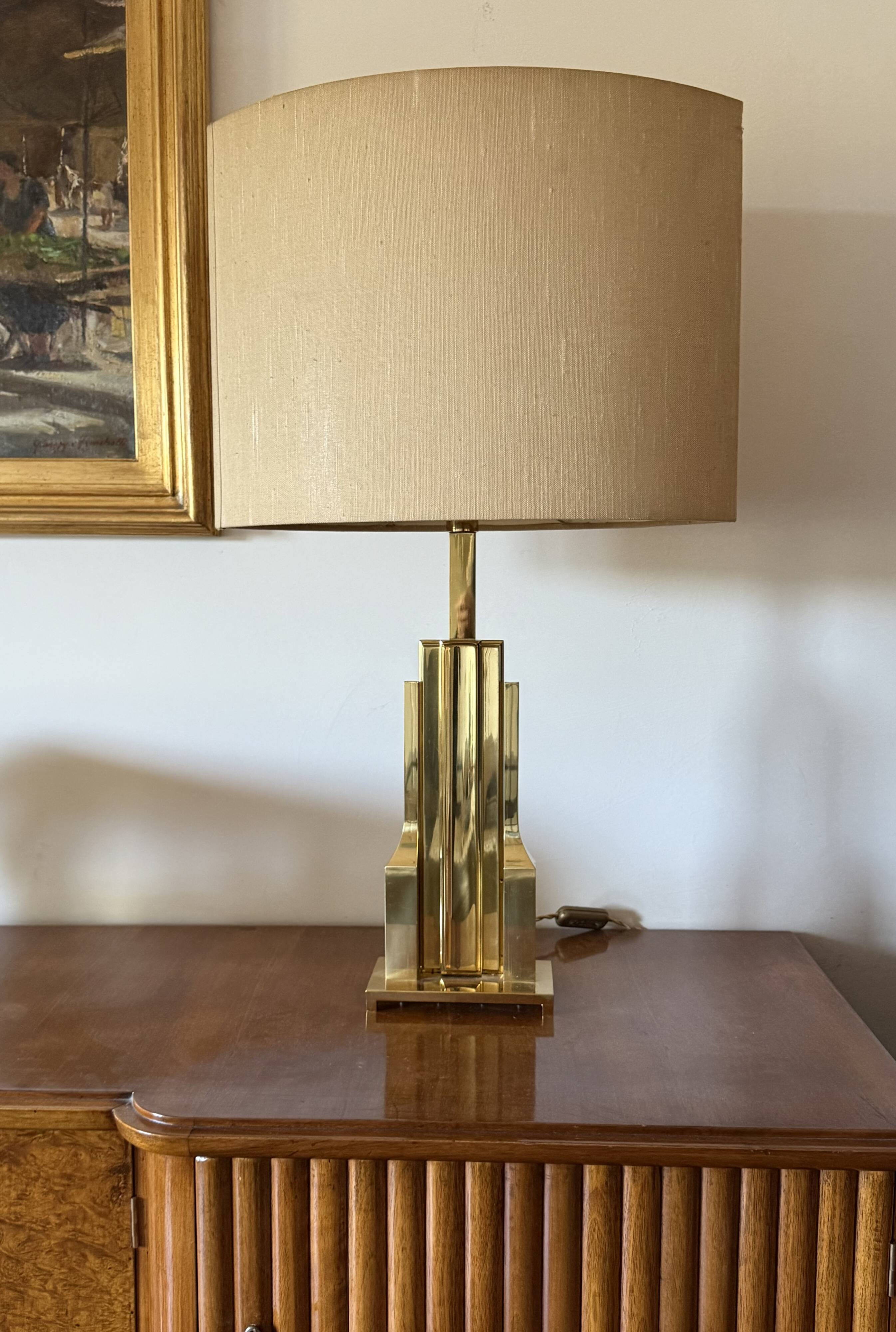 Luciano Frigerio, Hollywood Regency mod. Tartaro table lamp base, Italy 197