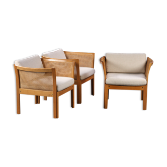 Set de 3 fauteuils plexus par Illum Vikkelso pour CFC Silkeborg 1970