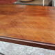 Black metal footing wooden coffee table