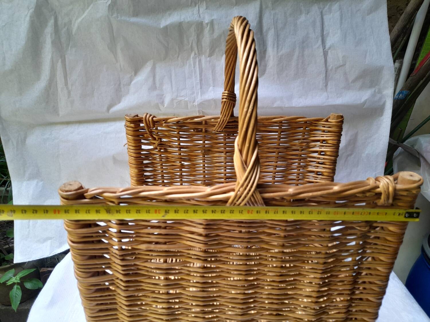 Panier rotin pour bois,niche, couture...