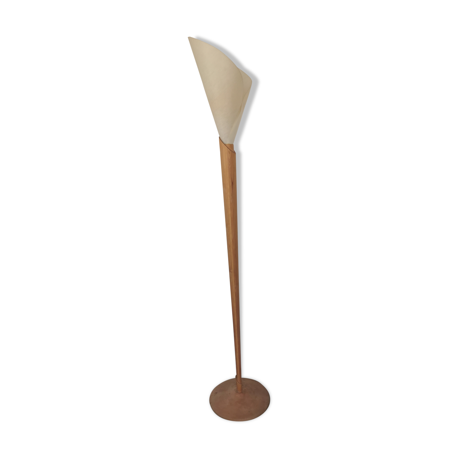 Floral wooden floor lamp