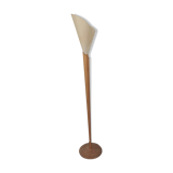 Floral wooden floor lamp
