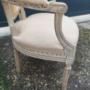 Antique armchair in Louis XVI style from the late 19th century.