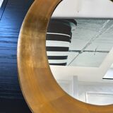 Gold oval mirror
