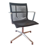 Una Chair armchair in black mesh published by ICF