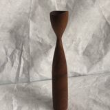 Bougeoir en bois de teck huilé vintage , design scandinave