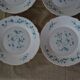 18 assiettes fleurs bleues veronica Arcopal vintage