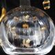 Daum Nancy, thistle carafe, engraved, gilded, crystal, very good condition.